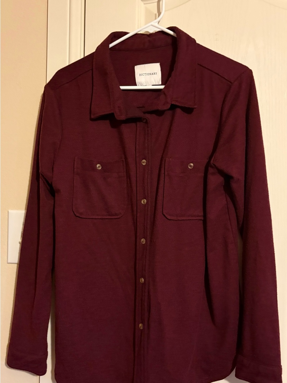 Dictionary Men's Casual Button-Down Shirt - Wine